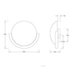 Alicia Wall Sconce DWC101 technical dimension drawing