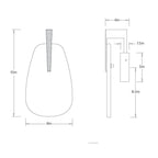 Zelda Wall Sconce DWC103 technical dimension drawing
