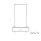 Wembley Wall Sconce DWC11 technical dimension drawing