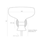 Westcliff Wall Sconce DWC18 technical dimension drawing