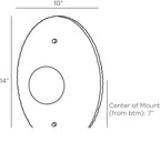 Yesenia Wall Sconce DWC19 technical dimension drawing