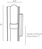 Bretman Wall Sconce DWC26 technical dimension drawing