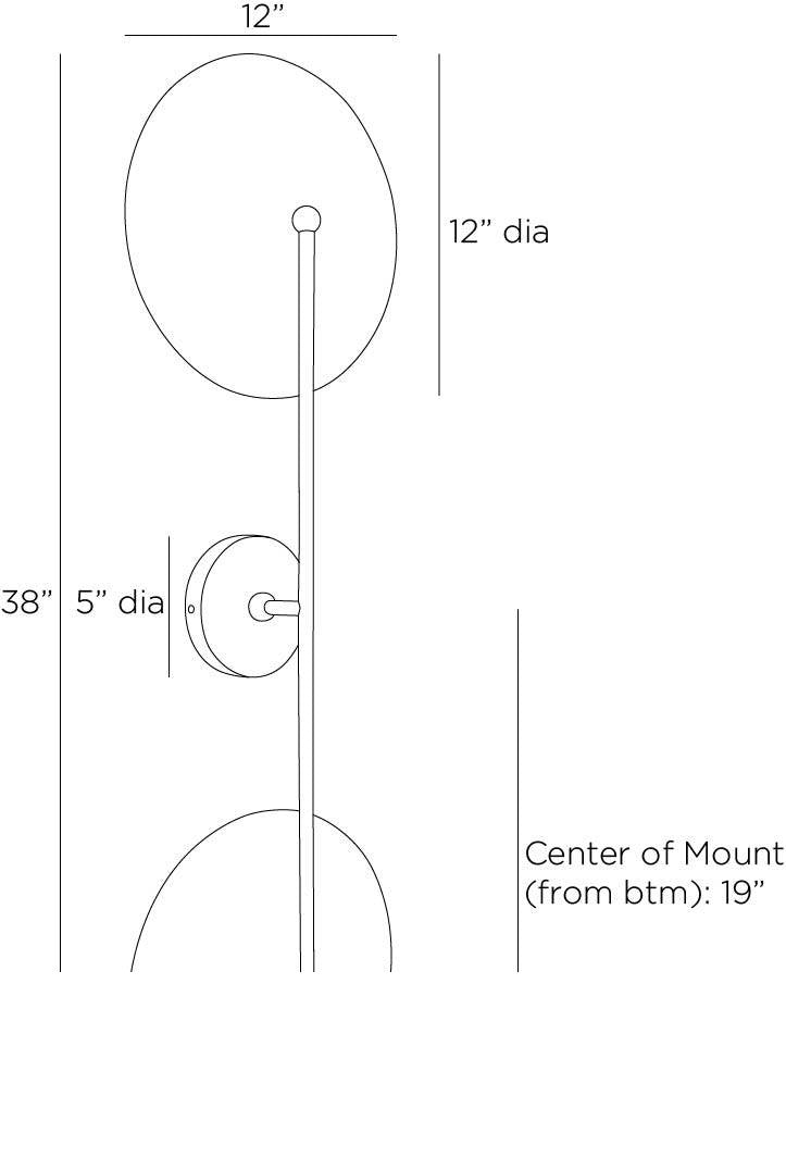 Griffith Wall Sconce DWC31 technical dimension drawing