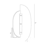 Kianna Wall Sconce DWC32 technical dimension drawing