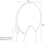 Edwin Wall Sconce DWC37 technical dimension drawing