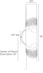 Exelsior Wall Sconce DWC38 technical dimension drawing