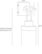 Everest Outdoor Wall Sconce DWC39 technical dimension drawing