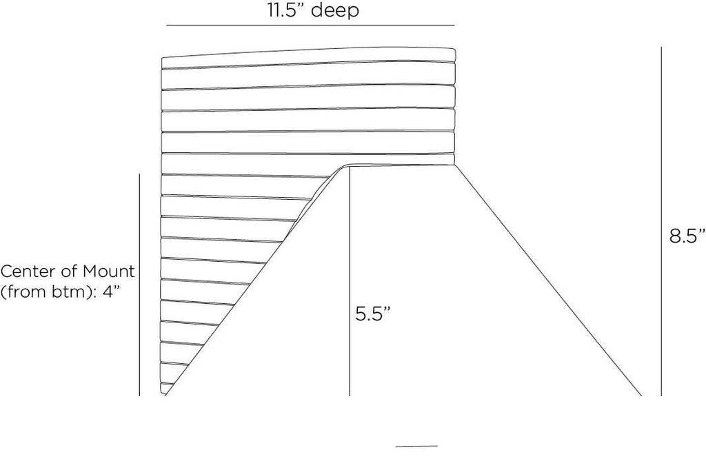 Chadwick Outdoor Wall Sconce DWC41 technical dimension drawing