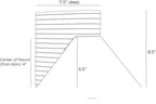 Chadwick Outdoor Wall Sconce DWC41 technical dimension drawing