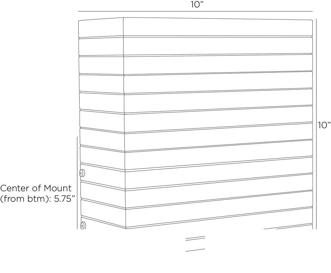 Carter Outdoor Wall Sconce DWC44 technical dimension drawing
