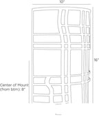 Elmwood Outdoor Wall Sconce DWC45 technical dimension drawing