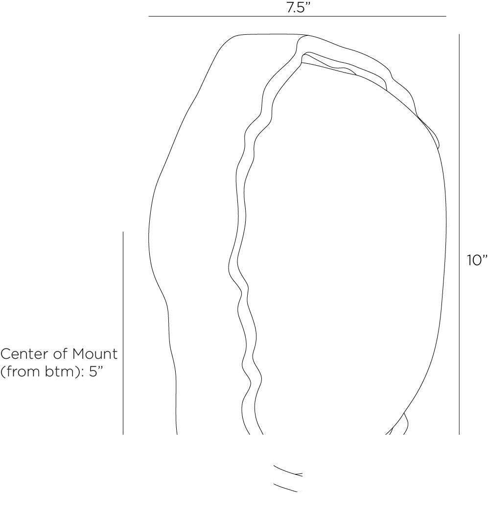 Grace Wall Sconce DWC48 technical dimension drawing