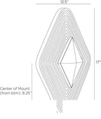 Gatsby Wall Sconce DWC49 technical dimension drawing