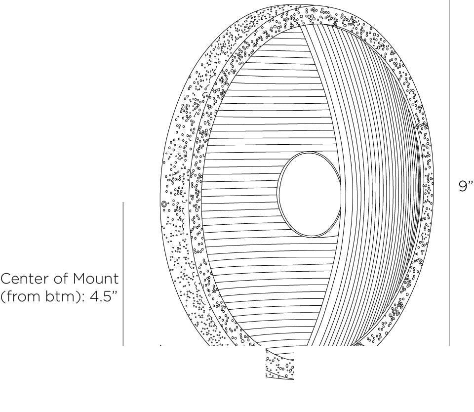 Garland Wall Sconce DWC50 technical dimension drawing