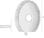 Garland Wall Sconce DWC50 technical dimension drawing