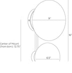 Greensboro Wall Sconce DWC54 technical dimension drawing