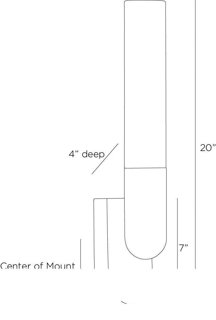 Haynes Wall Sconce DWC56 technical dimension drawing