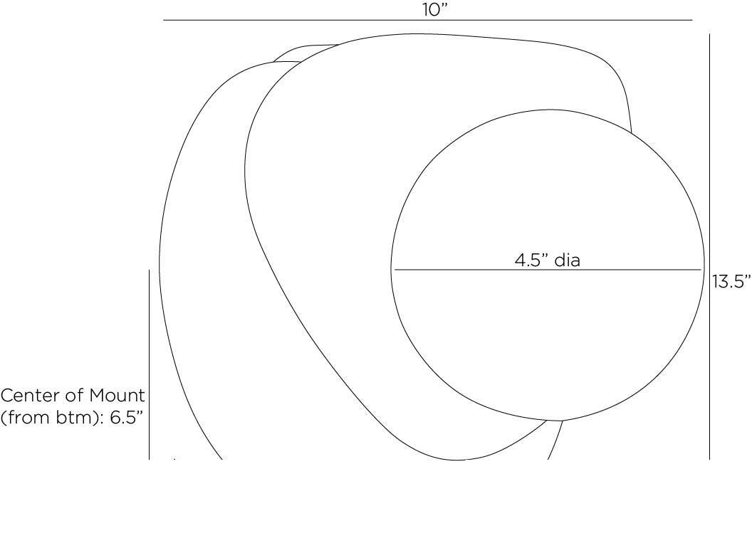 Freeney Wall Sconce DWC57 technical dimension drawing
