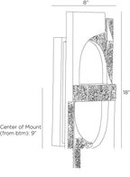 Graham Wall Sconce DWC60 technical dimension drawing