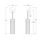 Jayce Wall Sconce DWC65 technical dimension drawing