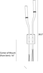 Italo Wall Sconce DWC70 technical dimension drawing
