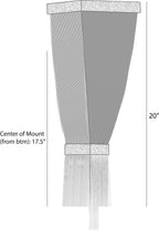 Jenessa Wall Sconce DWC72 technical dimension drawing