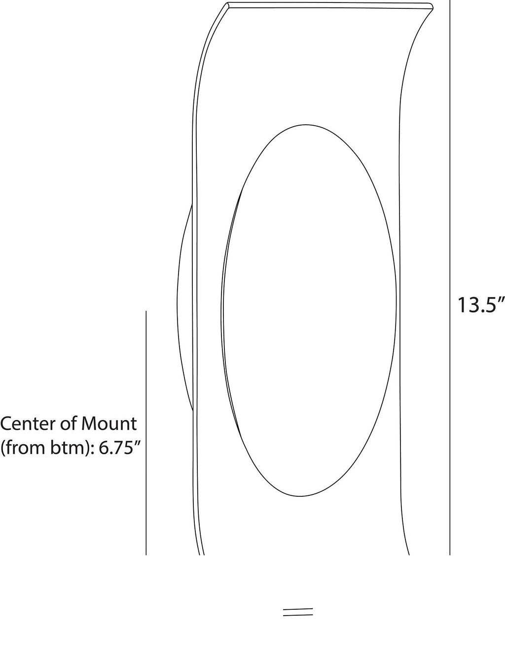 Jeter Wall Sconce DWC78 technical dimension drawing