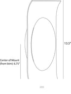 Jeter Wall Sconce DWC78 technical dimension drawing