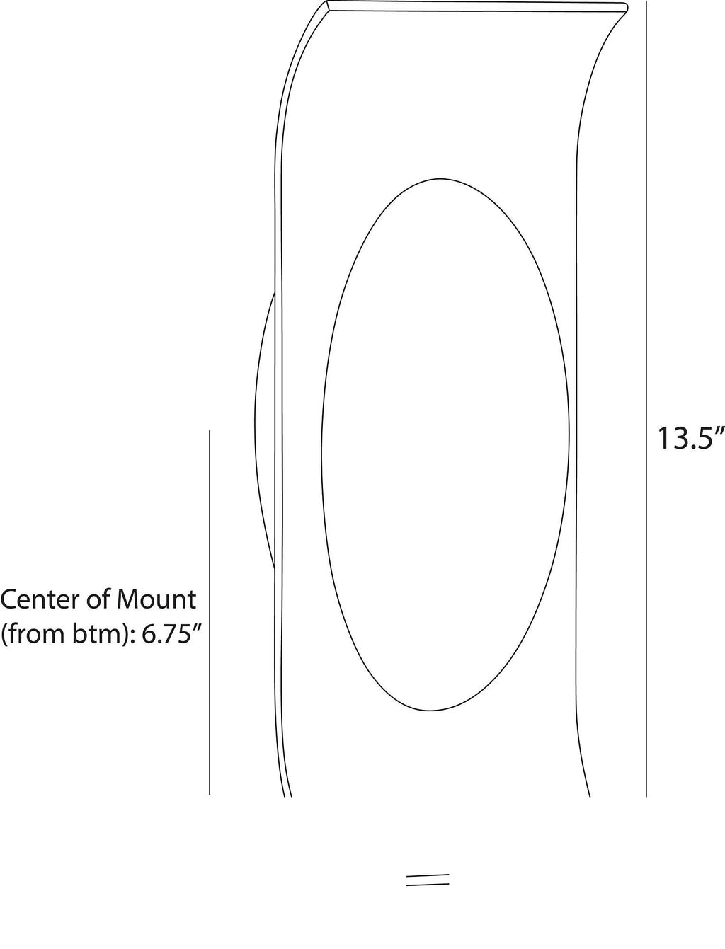 Jeter Wall Sconce DWC79 technical dimension drawing