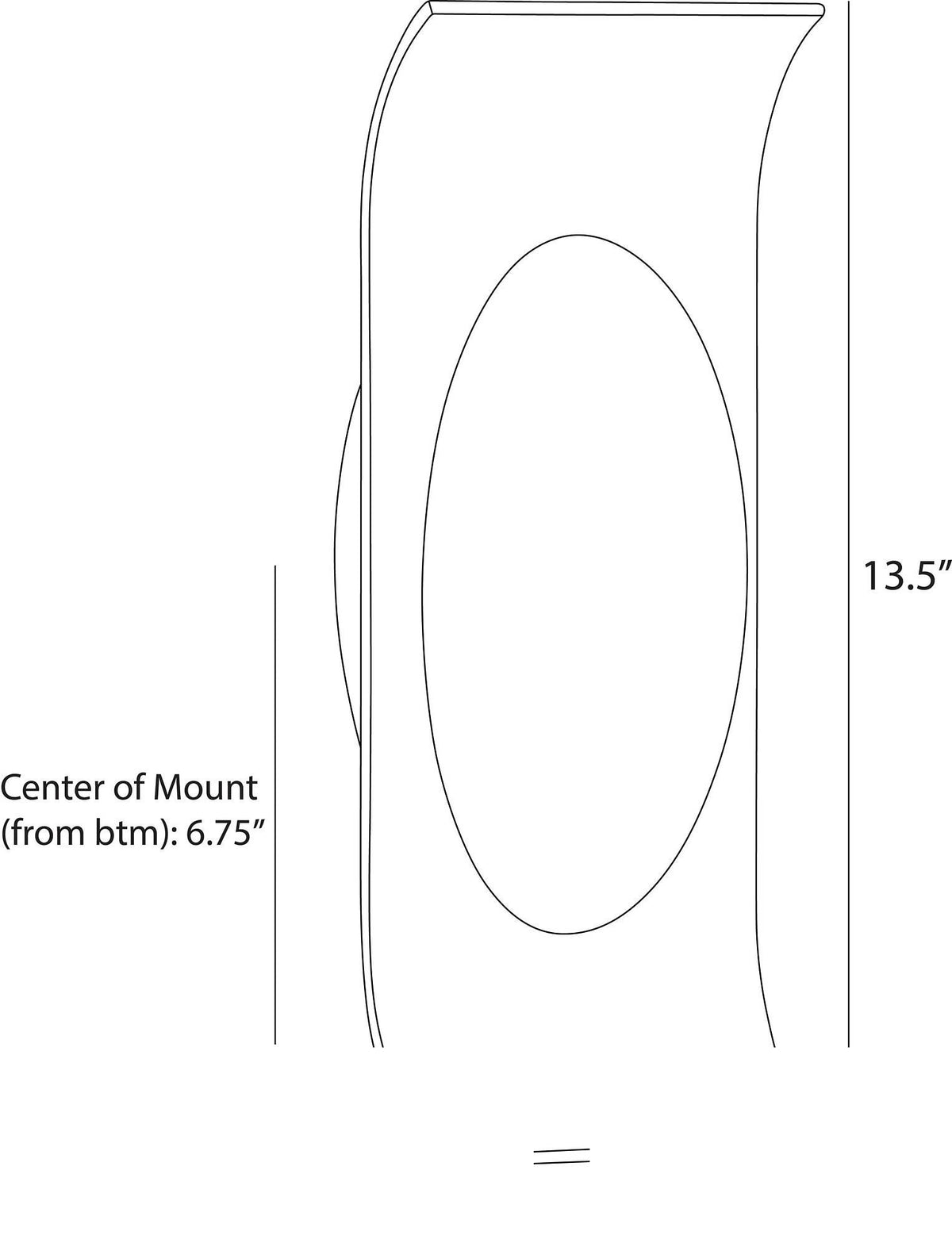 Jeter Wall Sconce DWC79 technical dimension drawing