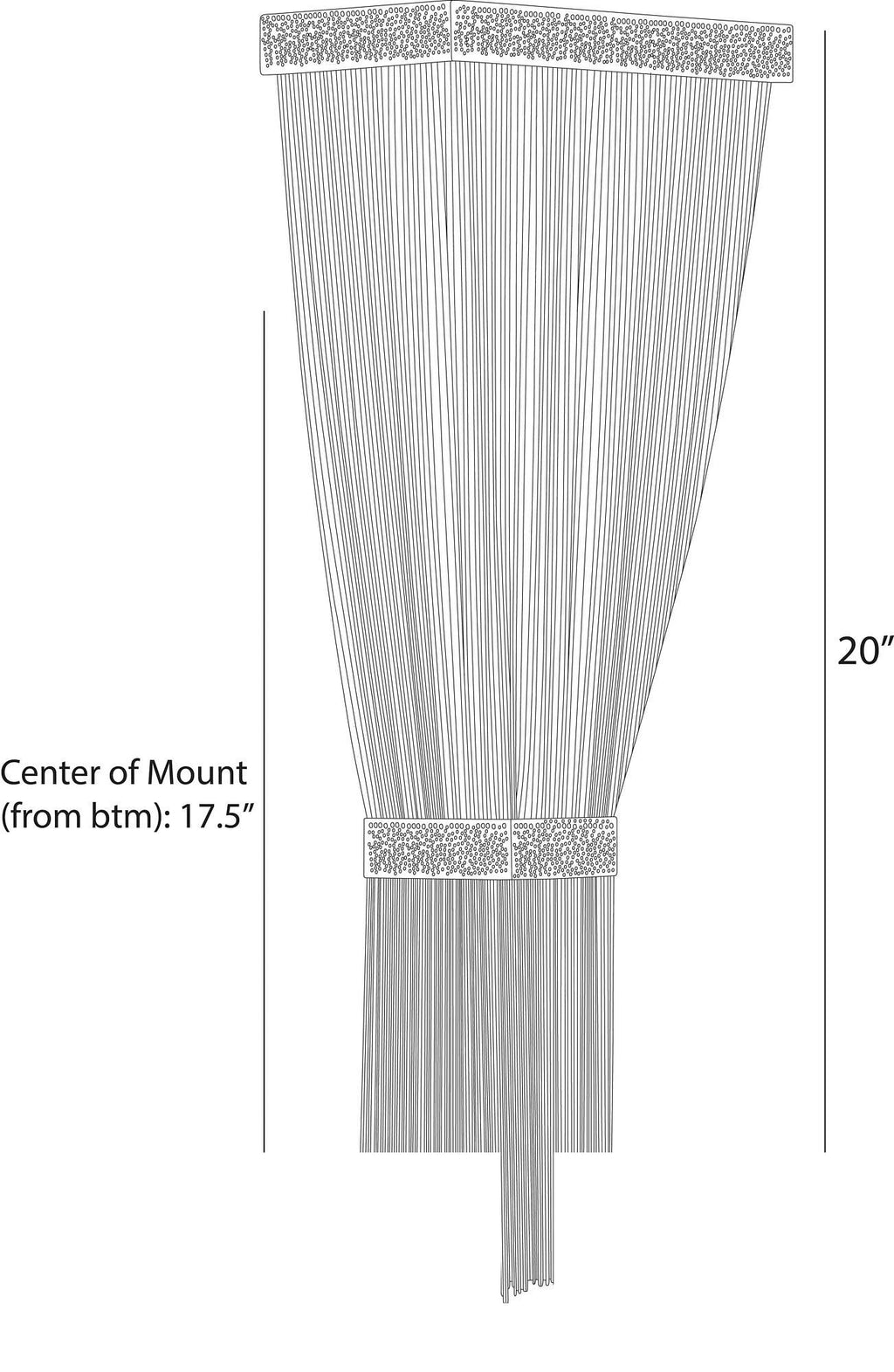 Jenessa Wall Sconce DWC82 technical dimension drawing