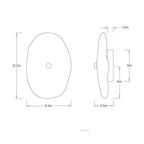 Nome Wall Sconce DWC85 technical dimension drawing