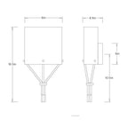Lucien Wall Sconce DWC87 technical dimension drawing