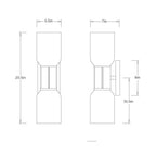 Landon Wall Sconce DWC91 technical dimension drawing
