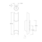 Matthew Wall Sconce DWC94 technical dimension drawing