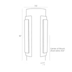 Vivian Wall Sconce DWI03 technical dimension drawing