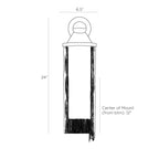 Vanko Wall Sconce DWI05 technical dimension drawing