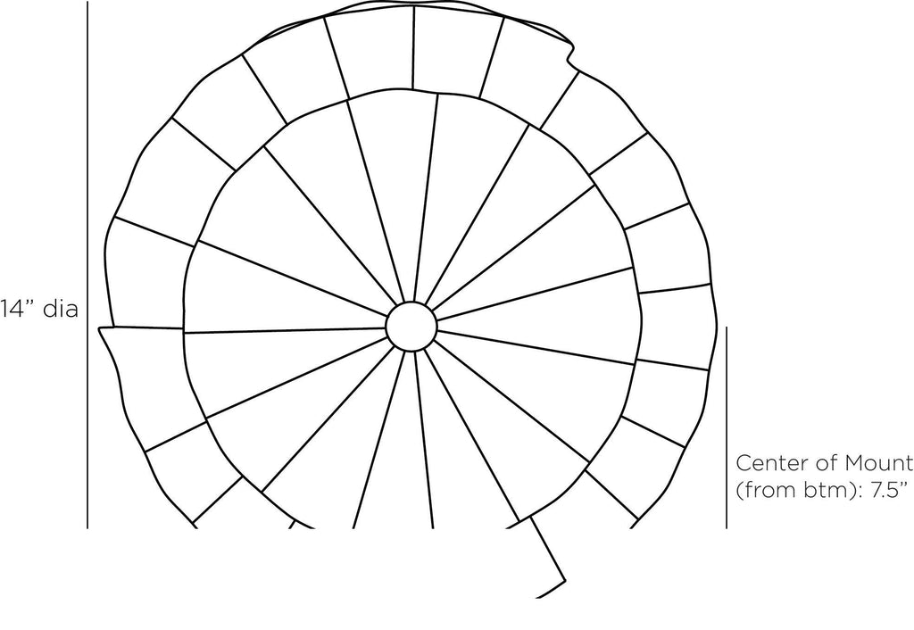 Annabeth Wall Sconce DWI06 technical dimension drawing