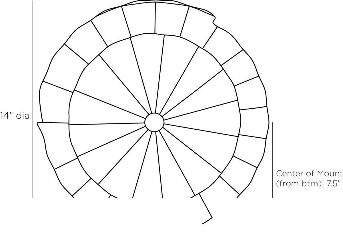 Annabeth Wall Sconce DWI06 technical dimension drawing