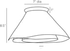 Arden Wall Sconce/Ceiling Mount DWI07 technical dimension drawing