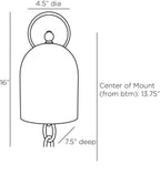 Antoni Wall Sconce DWI08 technical dimension drawing