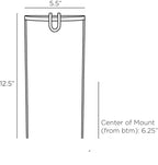 Adriel Wall Sconce DWI10 technical dimension drawing