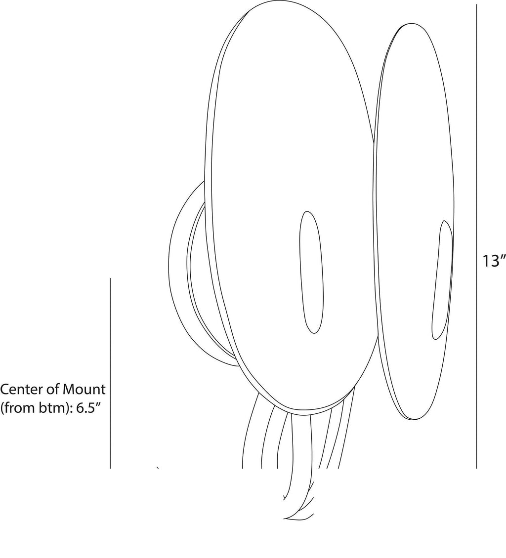 Izara Wall Sconce DWI25 technical dimension drawing