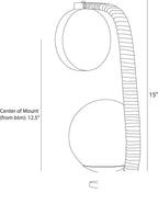 Kyrie Wall Sconce DWI28 technical dimension drawing