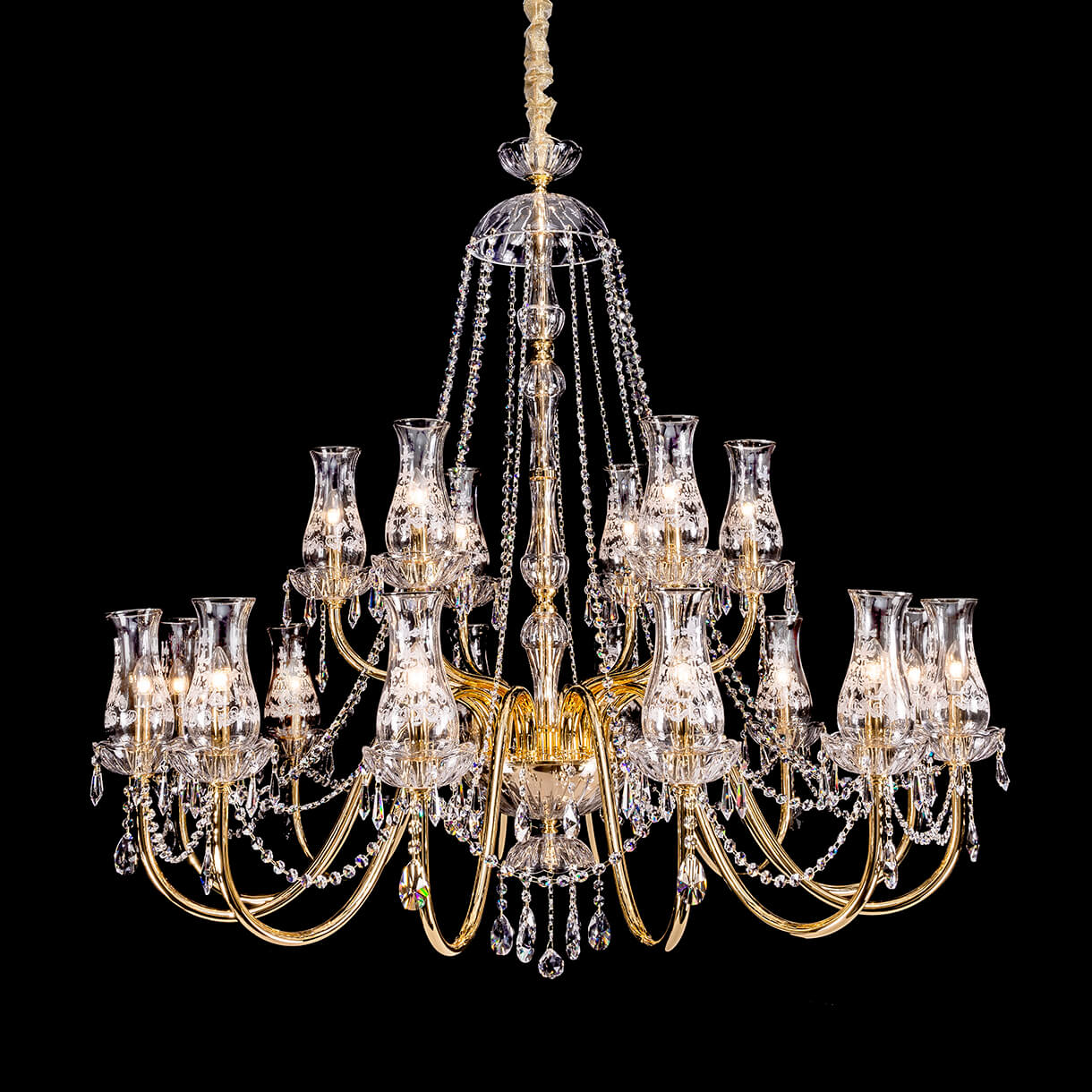 18 Light Brass Chandelier,gold Brass Chandelier