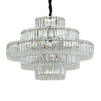 Decorative Living Room Ring Crystal Chandelier Chrome Ceiling Lighting for Bedroom