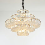 Decorative Living Room Ring Crystal Chandelier Chrome Ceiling Lighting for Bedroom