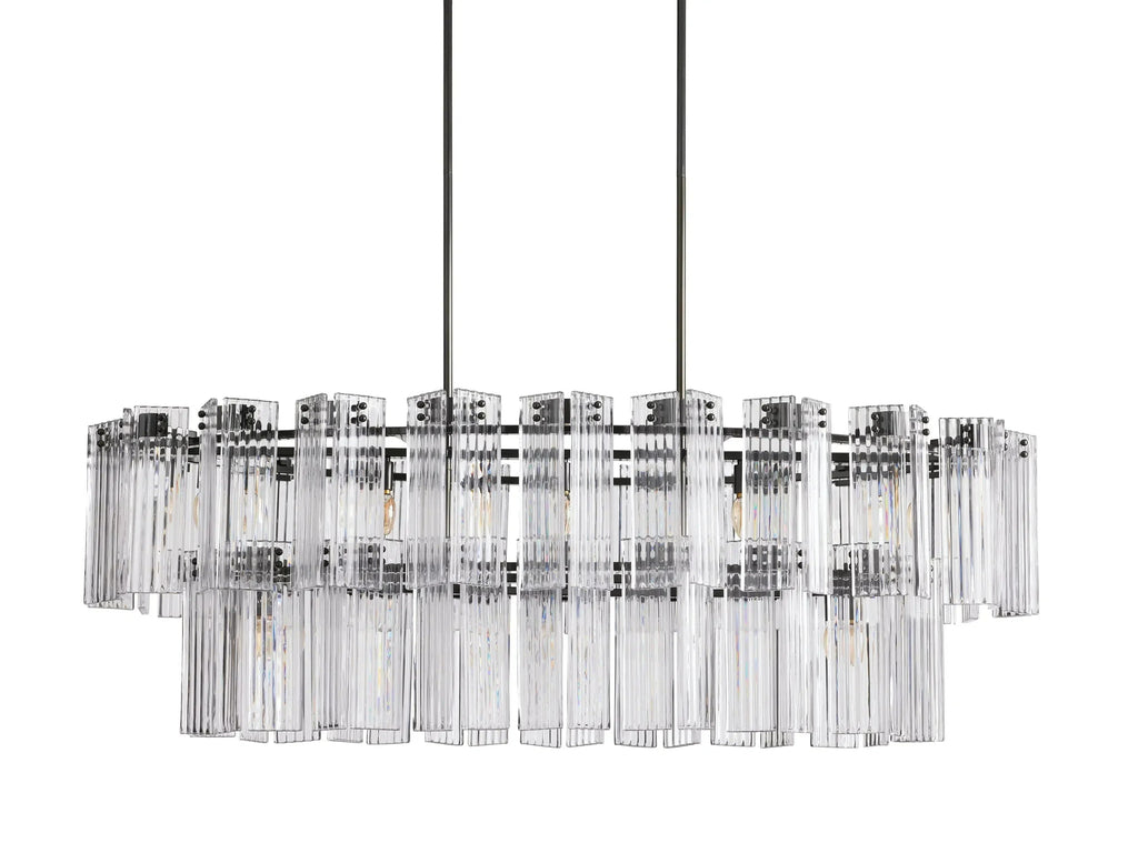 Delsie Oval Art Glass Chandelier 51-Inch63-Inch72-Inchl