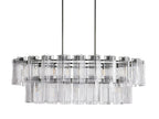 Delsie Oval Art Glass Chandelier 51-Inch63-Inch72-Inchl
