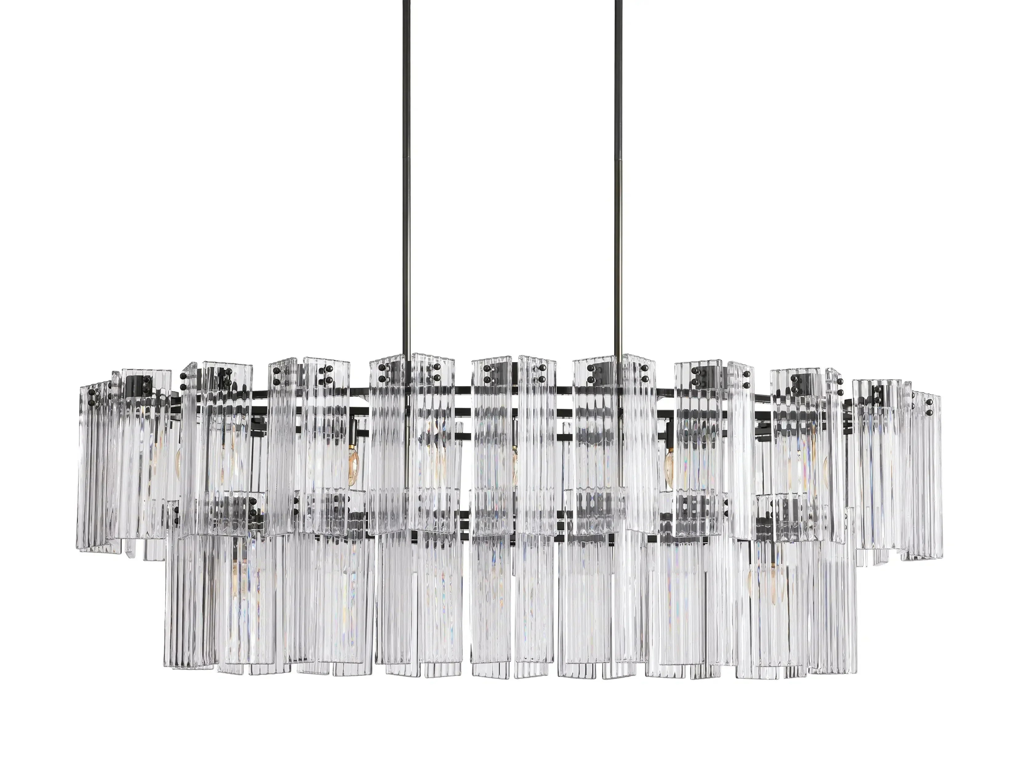 Delsie Oval Art Glass Chandelier 51-Inch63-Inch72-Inchl